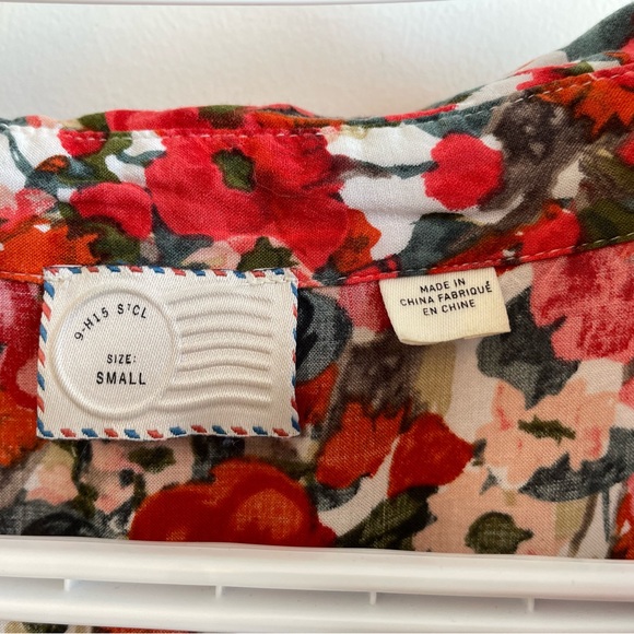 Poppy and stripe blouse from Anthropologie - Picture 3 of 3